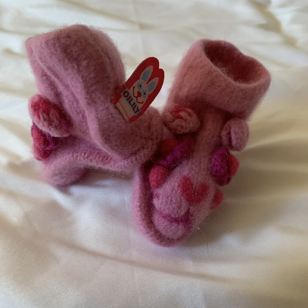 Oilily Pink Bunny Baby Shoes/Booties